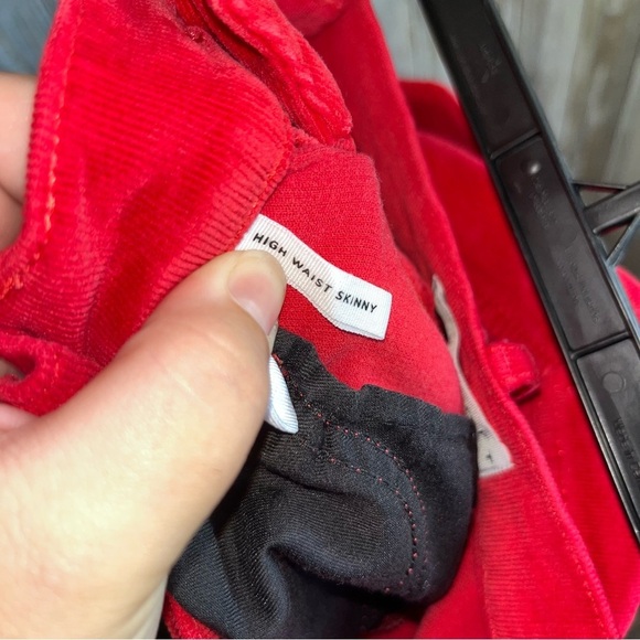 Loft Red Corduroy High Waist Skinny - Picture 6 of 7